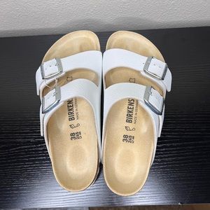 Birkenstock Arizona white leather sandals - New